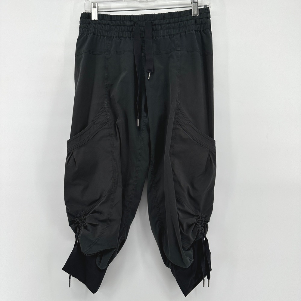 Lululemon Athletica Black Cargo Ruched Crop Jogger Pants Size 4
